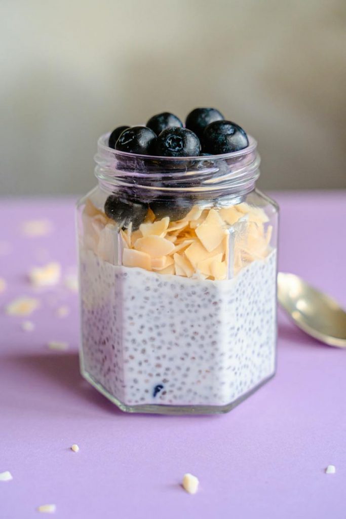 Blueberry in Clear Glass Jar